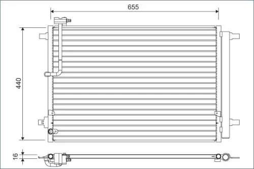 Condenser, air conditioning VALEO 822633)