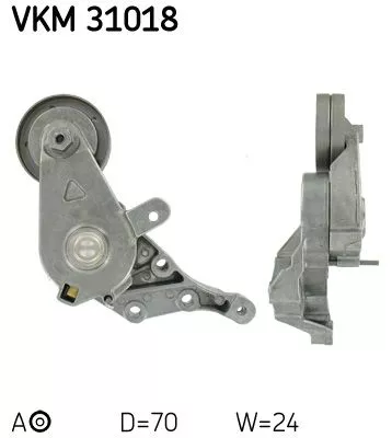 Riemspanner, V-geribbelde riem SKF VKM 31018)