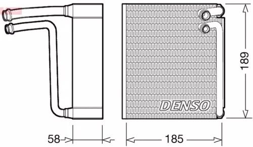 Evaporator, air conditioning DENSO DEV09025)
