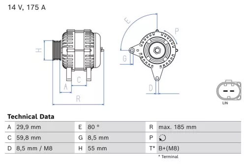 Dynamo BOSCH 0 986 081 800)