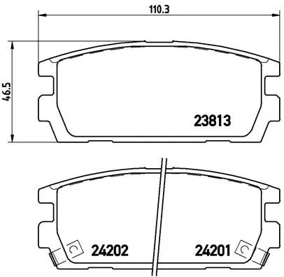 Remblokkenset, schijfrem BREMBO P 30 021)