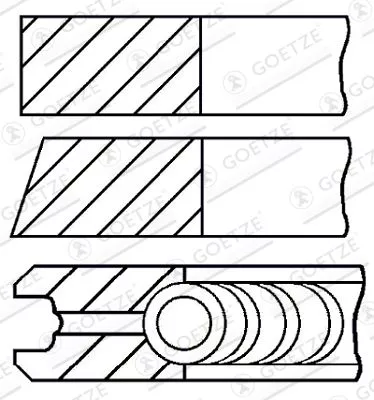 Zuigerveerenset GOETZE ENGINE 08-425600-00)
