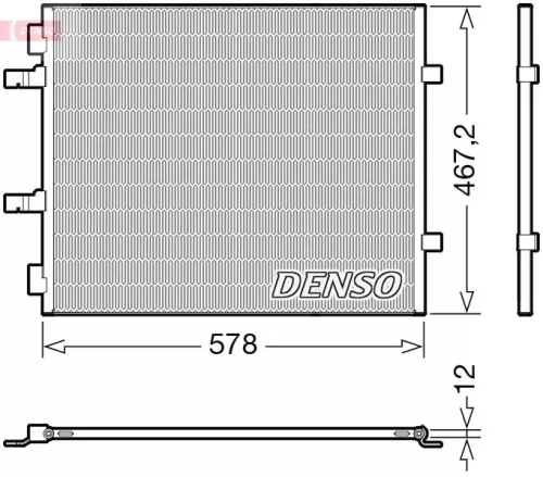 Condenser, air conditioning DENSO DCN20042)