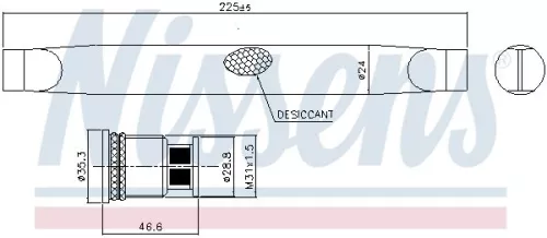 Dryer, air conditioning NISSENS 95786)