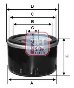 Oil Filter SOFIMA S 2640 R)