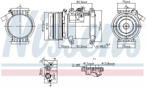 Compressor, airconditioning NISSENS 891011)