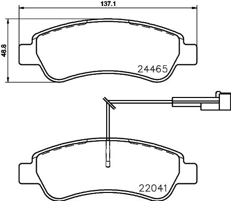 Remblokkenset, schijfrem BREMBO P 61 125)
