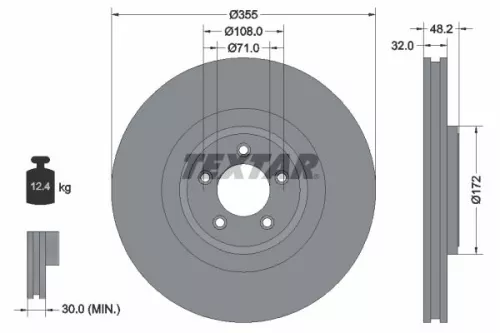 Remschijf TEXTAR 92186303)