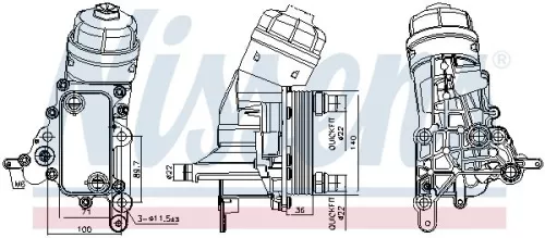 Oliekoeler, motorolie NISSENS 91343)