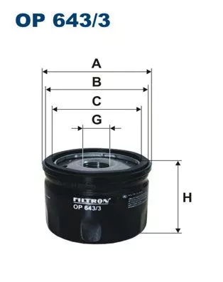 Oil Filter FILTRON OP 643/3)