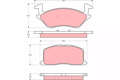 Brake Pad Set, disc brake TRW GDB878)