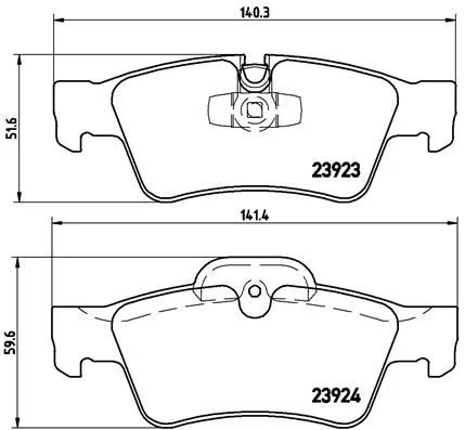 Remblokkenset, schijfrem BREMBO P 50 064)