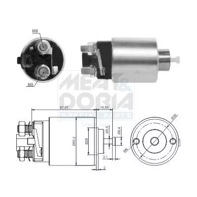 Solenoid Switch, starter MEAT & DORIA 46285)