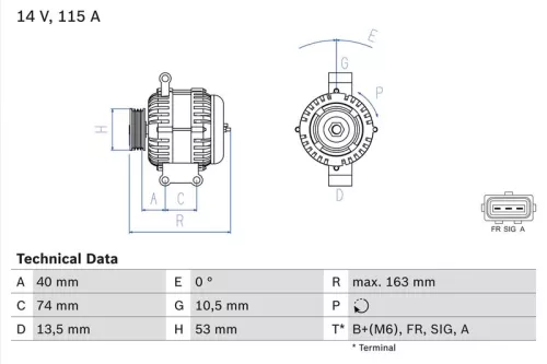 Alternator BOSCH 0 986 049 520)