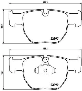 Remblokkenset, schijfrem BREMBO P 44 012)