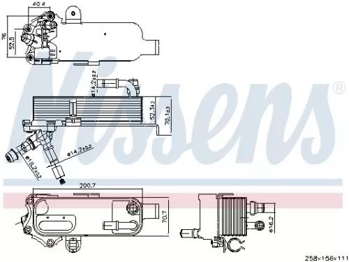 Oliekoeler, automatische transmissie NISSENS 91298)