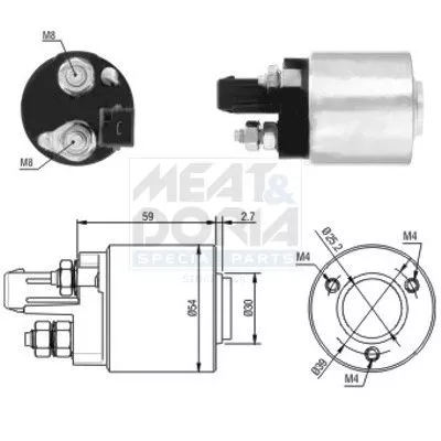 Solenoid Switch, starter MEAT & DORIA 46105)