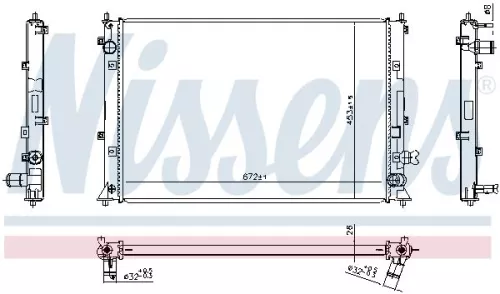 Radiator, motorkoeling NISSENS 606297)
