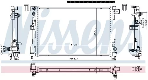 Radiator, motorkoeling NISSENS 606869)