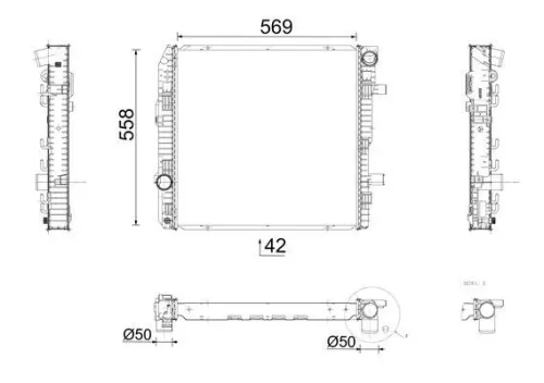 Radiator, motorkoeling MAHLE CR 674 000P)