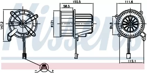 Binnenventilator NISSENS 87621)