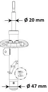 Schokdemper KYB 3348098)