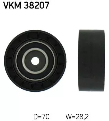 Ombuigings-/geleidingspoelie, V-geribbelde riem SKF VKM 38207)