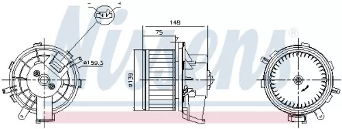 Binnenventilator NISSENS 87622)