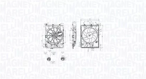 Fan, engine cooling MAGNETI MARELLI 069422849010)