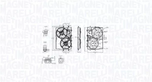 Fan, engine cooling MAGNETI MARELLI 069422853010)
