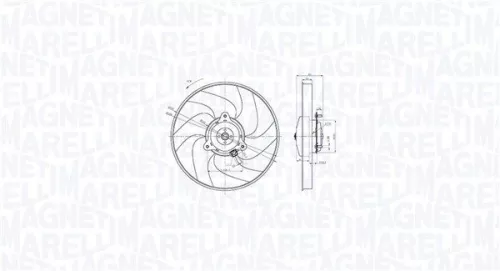 Ventilator, motorkoeling MAGNETI MARELLI 069422866010)