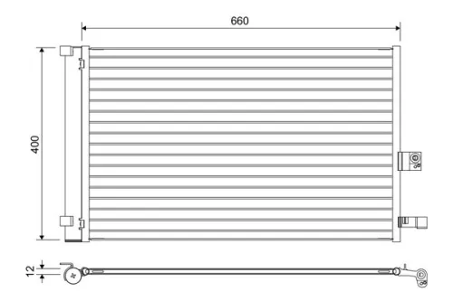 Condensor, airconditioning VALEO 822665)