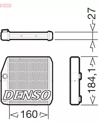 Heat Exchanger, interior heating DENSO DRR09076)
