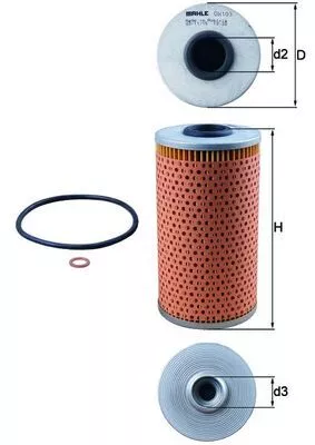 Oil Filter KNECHT OX 103D)