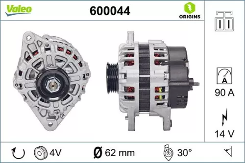 Alternator VALEO 600044)