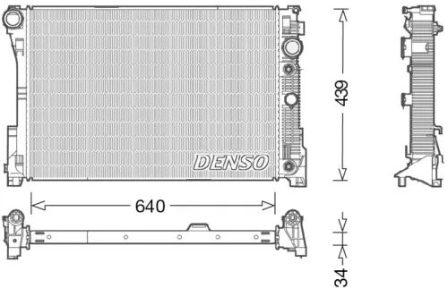 Radiator, motorkoeling DENSO DRM17048)