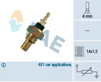 Sensor, koelvloeistoftemperatuur FAE 32220)
