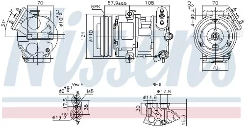 Compressor, air conditioning NISSENS 890663)