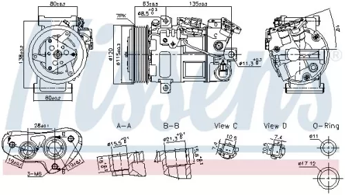 Compressor, air conditioning NISSENS 891017)