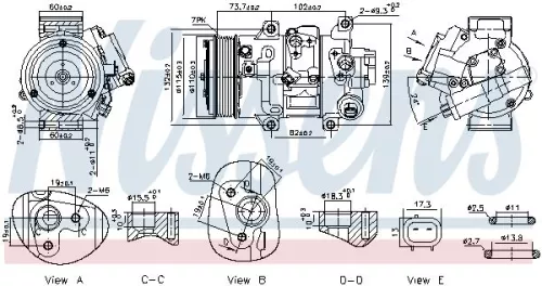 Compressor, airconditioning NISSENS 891069)