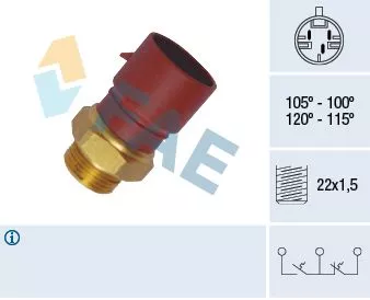 Temperature Switch, radiator fan FAE 38040)