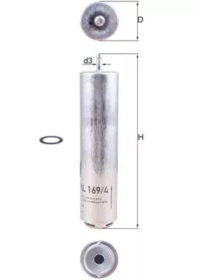Brandstoffilter KNECHT KL 476D)