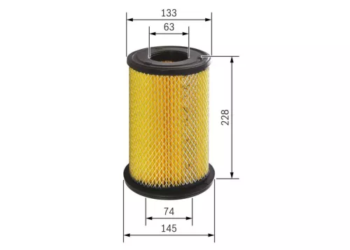 Luchtfilter BOSCH F 026 400 199)