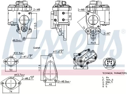 EGR-klep NISSENS 98241)
