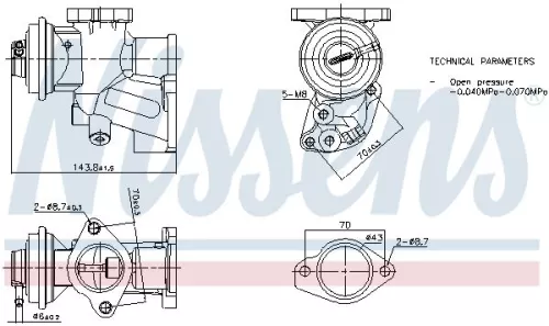 EGR-klep NISSENS 98476)