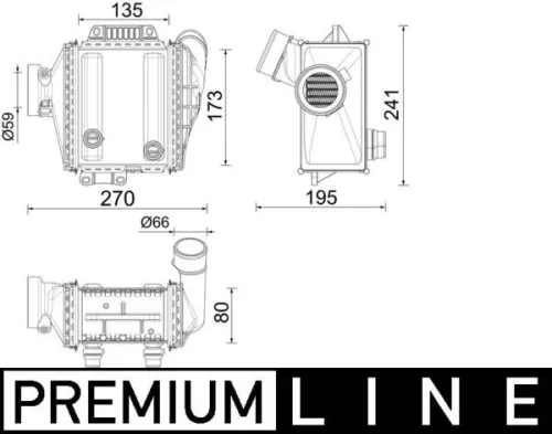 Laadluchtkoeler MAHLE CI 639 000P)