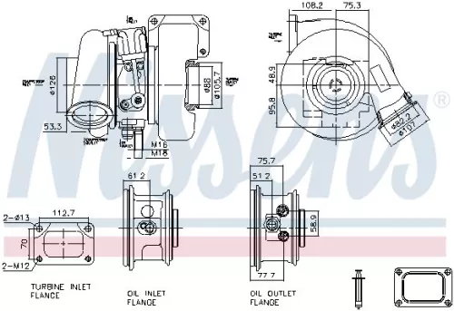 Oplader, opladen (supercharged/turbocharged) NISSENS 93727)