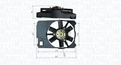 Ventilator, motorkoeling MAGNETI MARELLI 069422800010)
