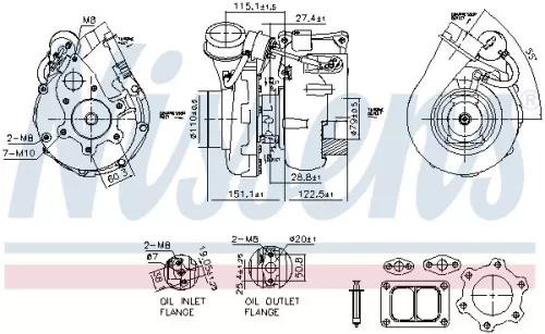 Oplader, opladen (supercharged/turbocharged) NISSENS 93617)