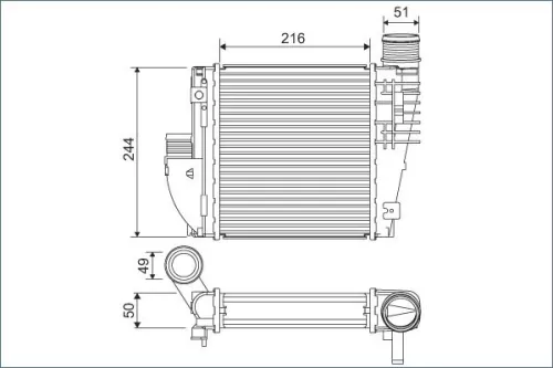 Charge Air Cooler VALEO 822927)